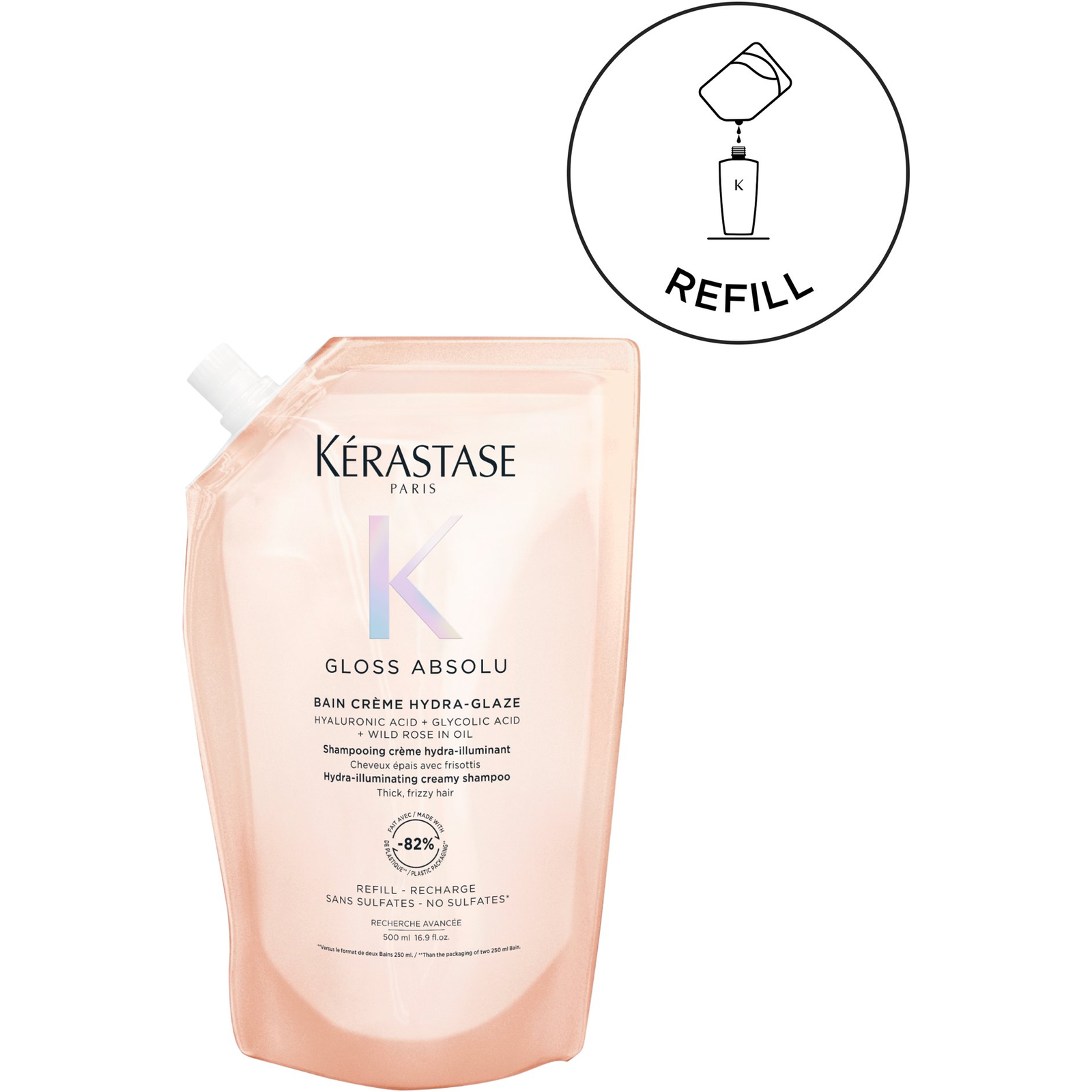 KÉRASTASE Gloss Absolu Bain Creme Hydra-Glaze Refill Pouch 500 ml (3474637314224)