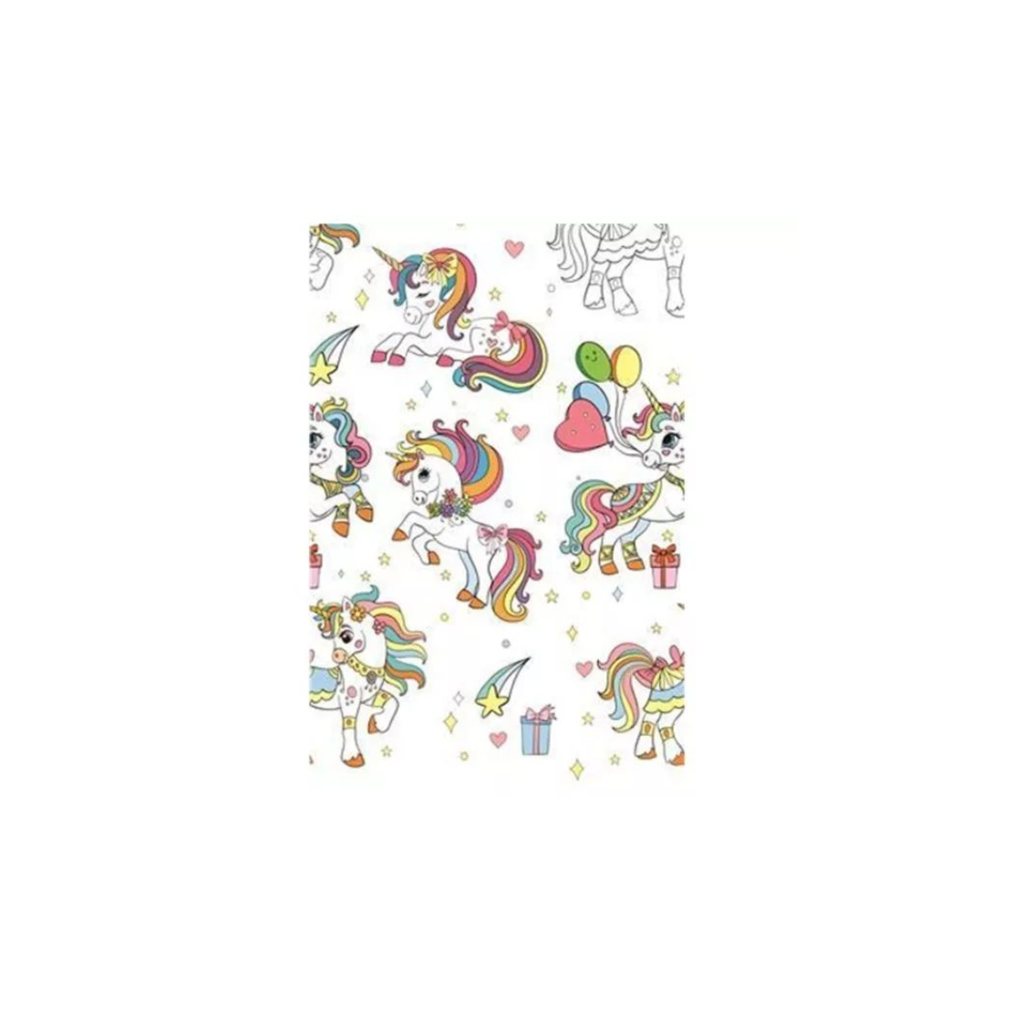 Papír asztalterítő Színes unikornis mintával (120 x 180 cm) (OD01_OG_P_037001)