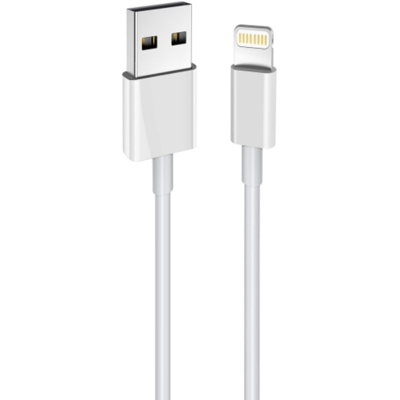 Stansson CA-159 USB-A apa - Lightning apa Adat és töltőkábel - Fehér (0.5m)
