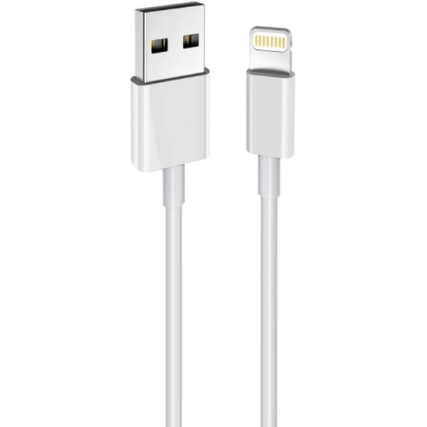 Stansson CA-159 USB-A apa - Lightning apa Adat és töltőkábel - Fehér (0.5m)