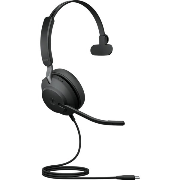 Jabra Evolve2 40 SE Headset Bedraad Hoofdband Oproepen/muziek USB Type-C Zwart