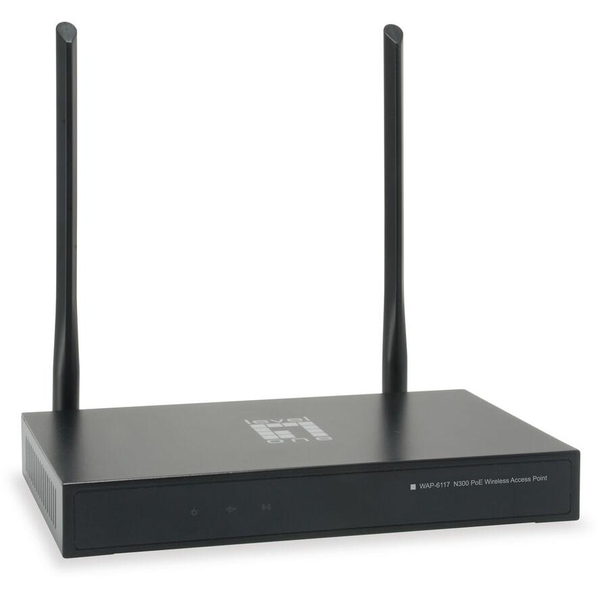 LevelOne WAP-6117 WLAN точка за достъп 300 Мбит/с Черен Захранване по Ethernet (PoE)