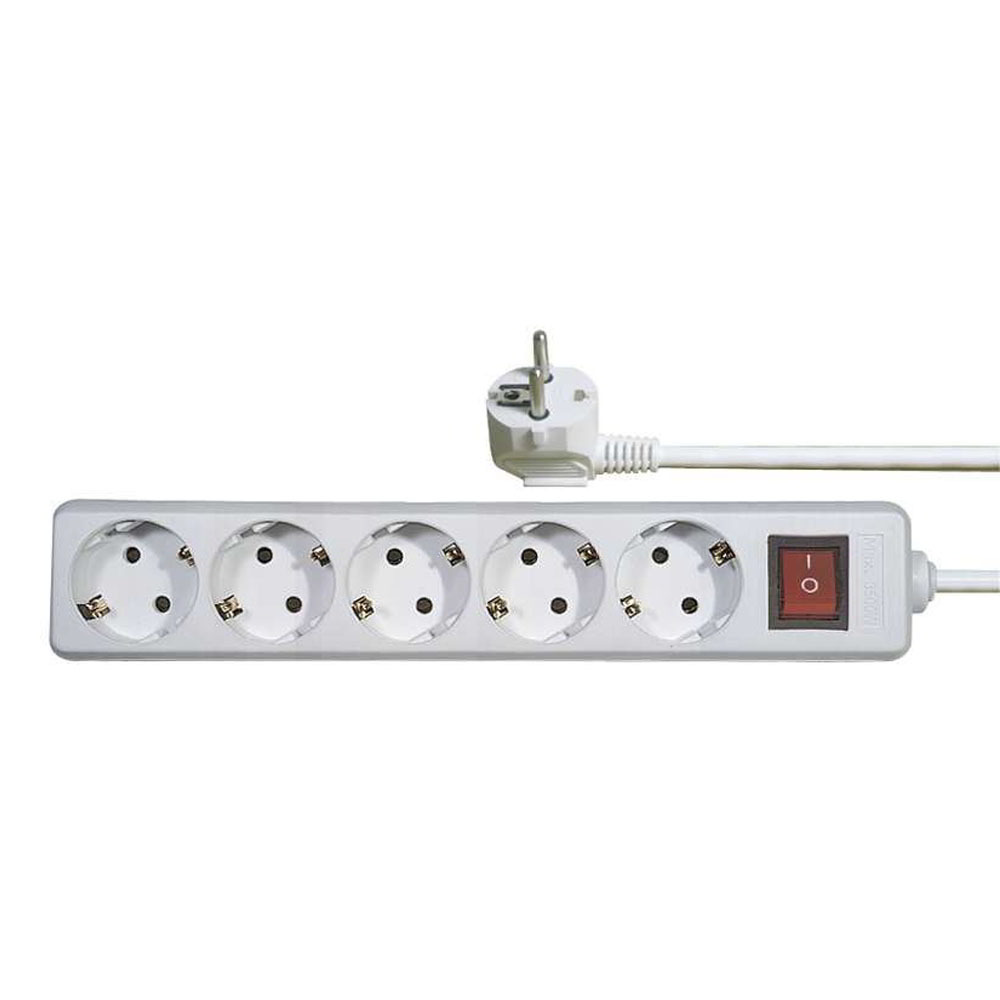 Emos 250V Hálózati elosztó 5 aljzatos 3m - Fehér (P1523)