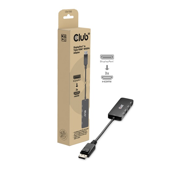 CLUB3D CSV-7330 interface hub DisplayPort
