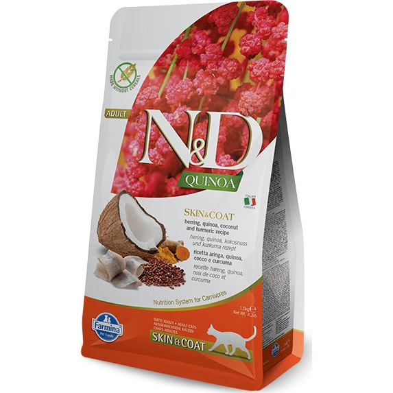 N&D Cat Quinoa Skin&coat hering 300g (VAT016918)