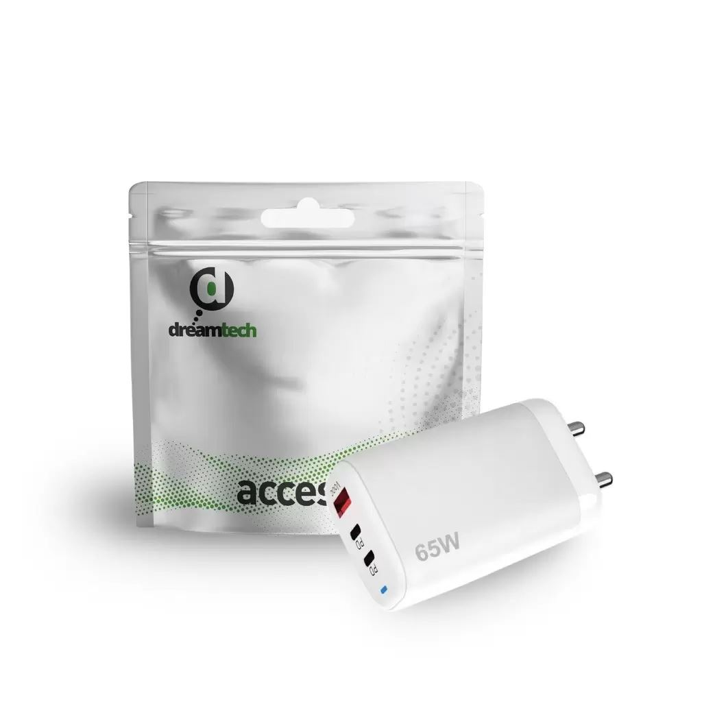 Dreamtech hálózati gyors töltő adapter 65W fehér (128694) (d128694)