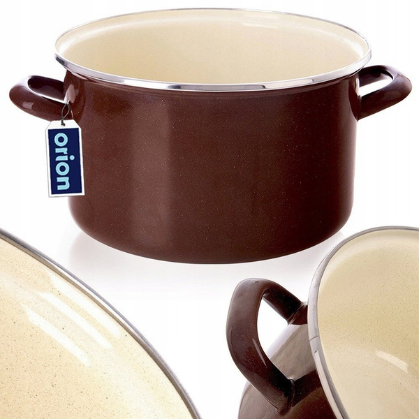 Garnek emaliowany BROWN 22 cm, 4 l