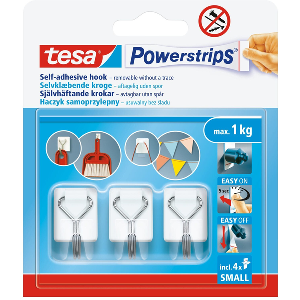 tesa tesa® Powerstrips® drótkampók S, fehér