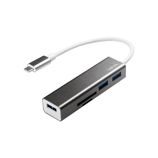 Logilink UA0305 USB 3.0 HUB kártyaolvasóval (3 port) Ezüst