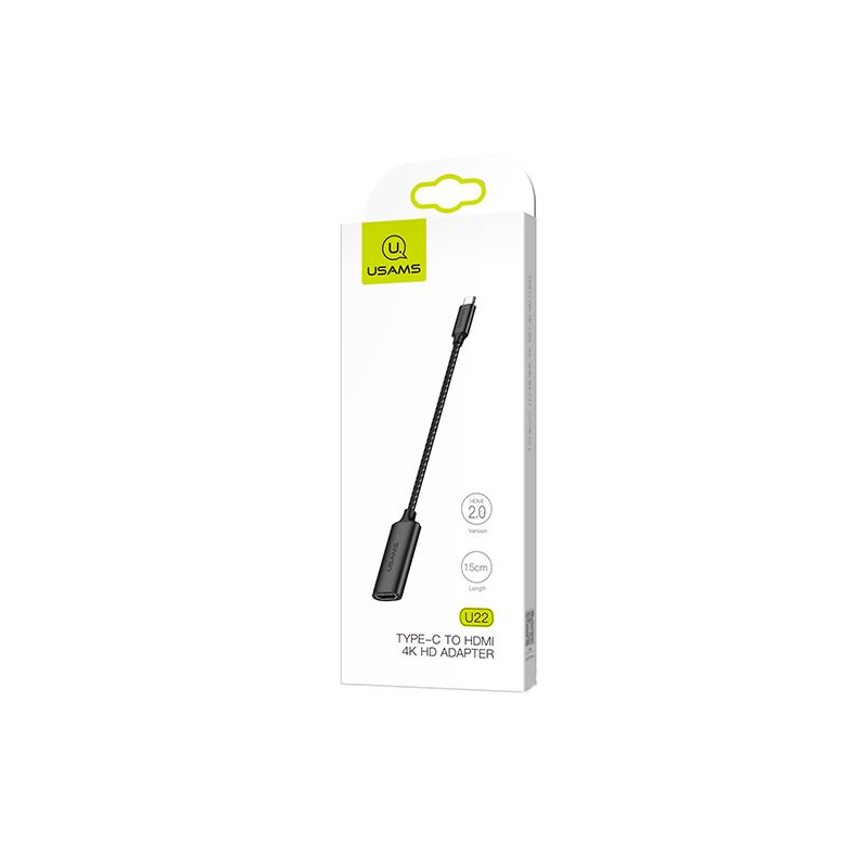 Usams SJ282HD01 HDMI adapter Type-C kimenettel fekete (SJ282HD01)