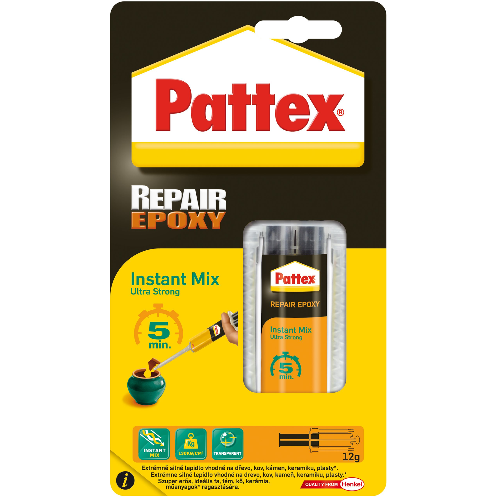 PATTEX Repair Epoxy Ultra Strong - epoxi, 5min, 12g (9000100671293)