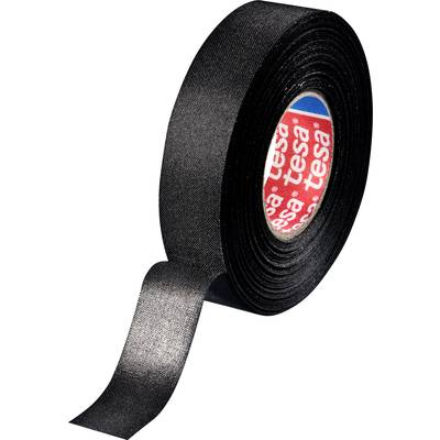 TESA Látková páska samolepicí hladká černá 19 mm x 25 m