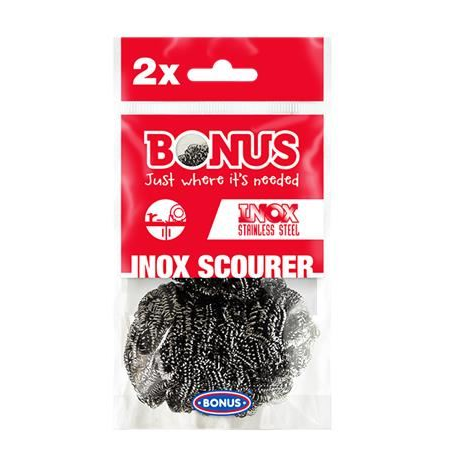 Bonus inox spirál fémsúroló 2db (B088) (B088)