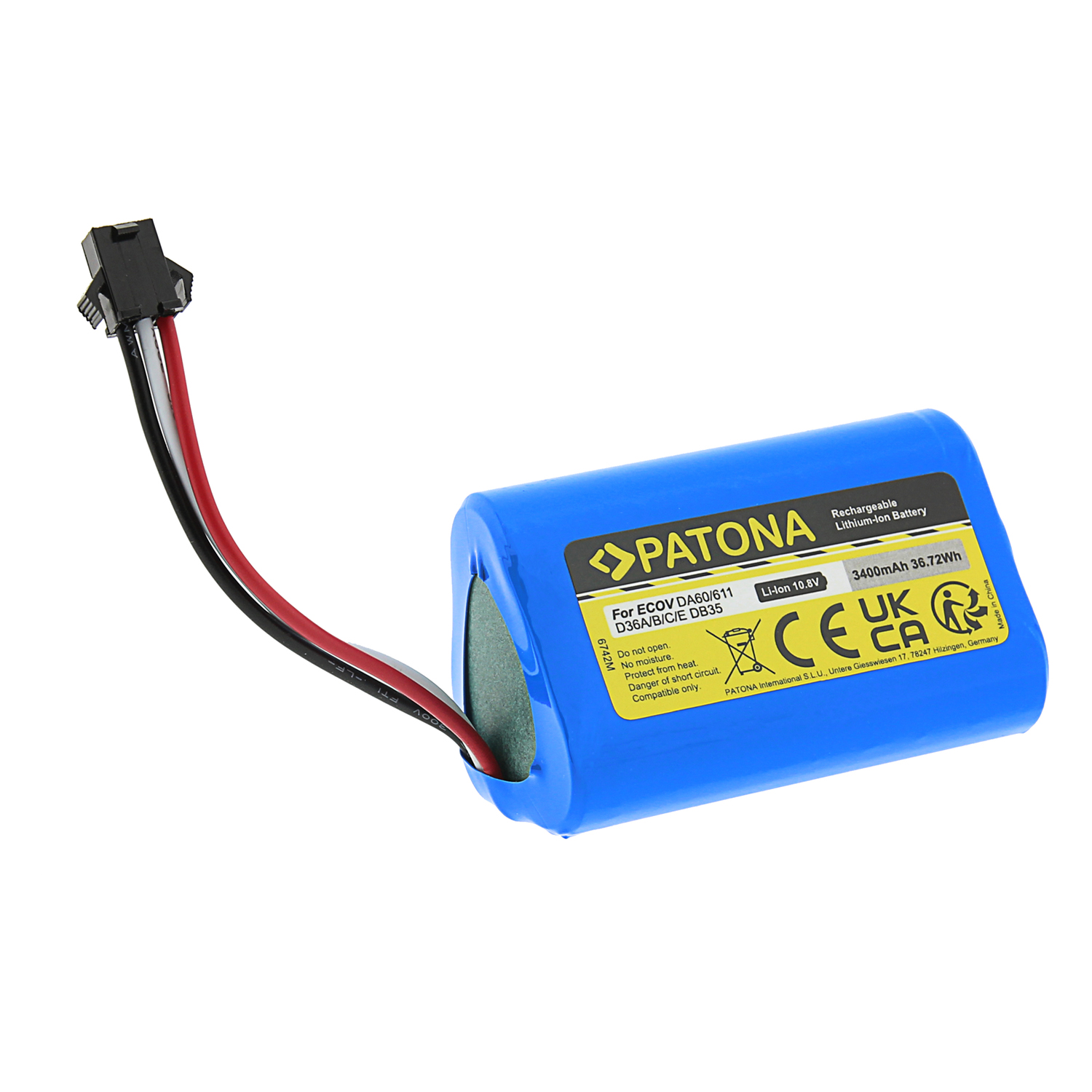 Patona PT6742 Ecovacs Deebot D36 serie 3400mAh, Li-lon 10,8V Robotporszívó akkumulátor (PT6742)