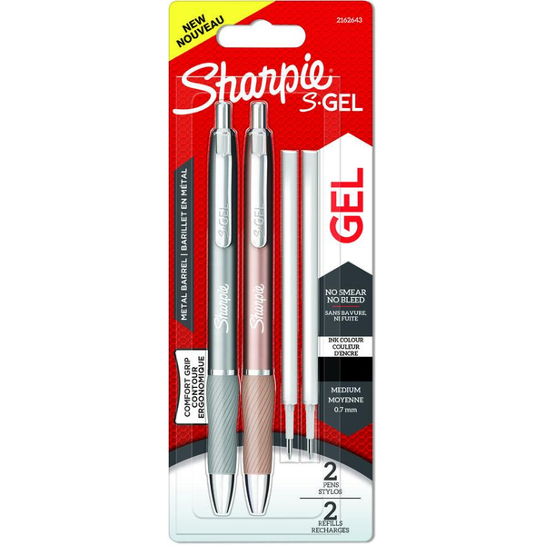 Sharpie S Nyomógombos zselés toll készlet 2 darabos - 0.7mm / Fekete