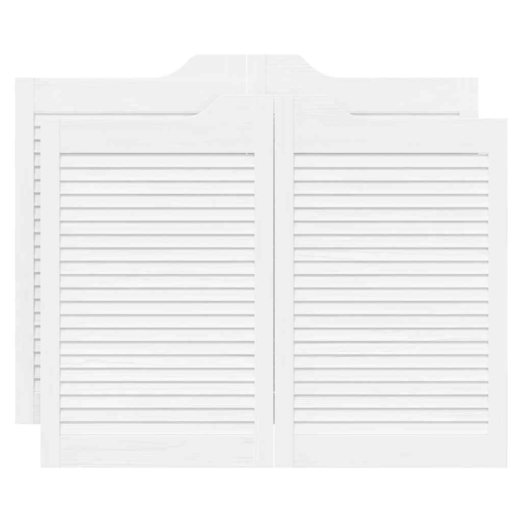fehér lengőajtók lamellás kialakítású 2 pár 80x100 cm (4107143)