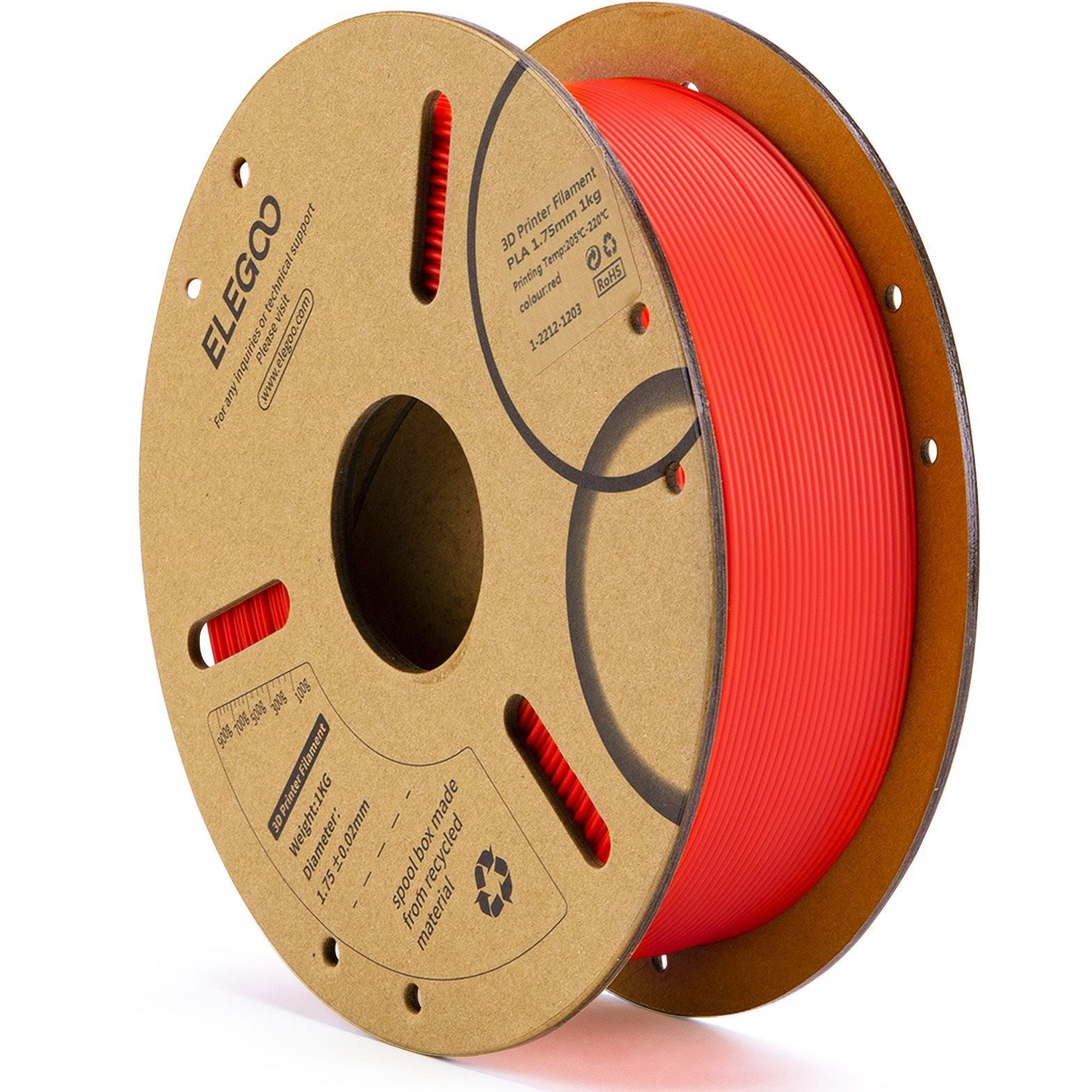 Elegoo PLA 1kg piros (14.0007.203)