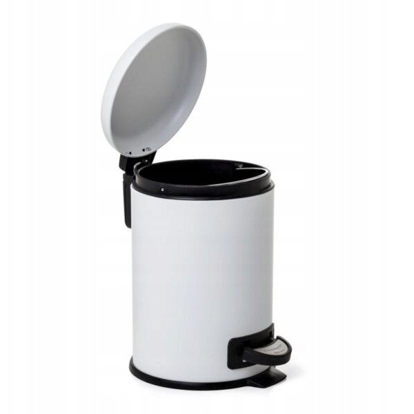 Pedal Bucket 3L Nordic stainless steel|white