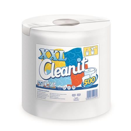 CLEANIT XXL хартиена кърпа, 2 слоя, 1 брой/комплект, 500 листа/ролка