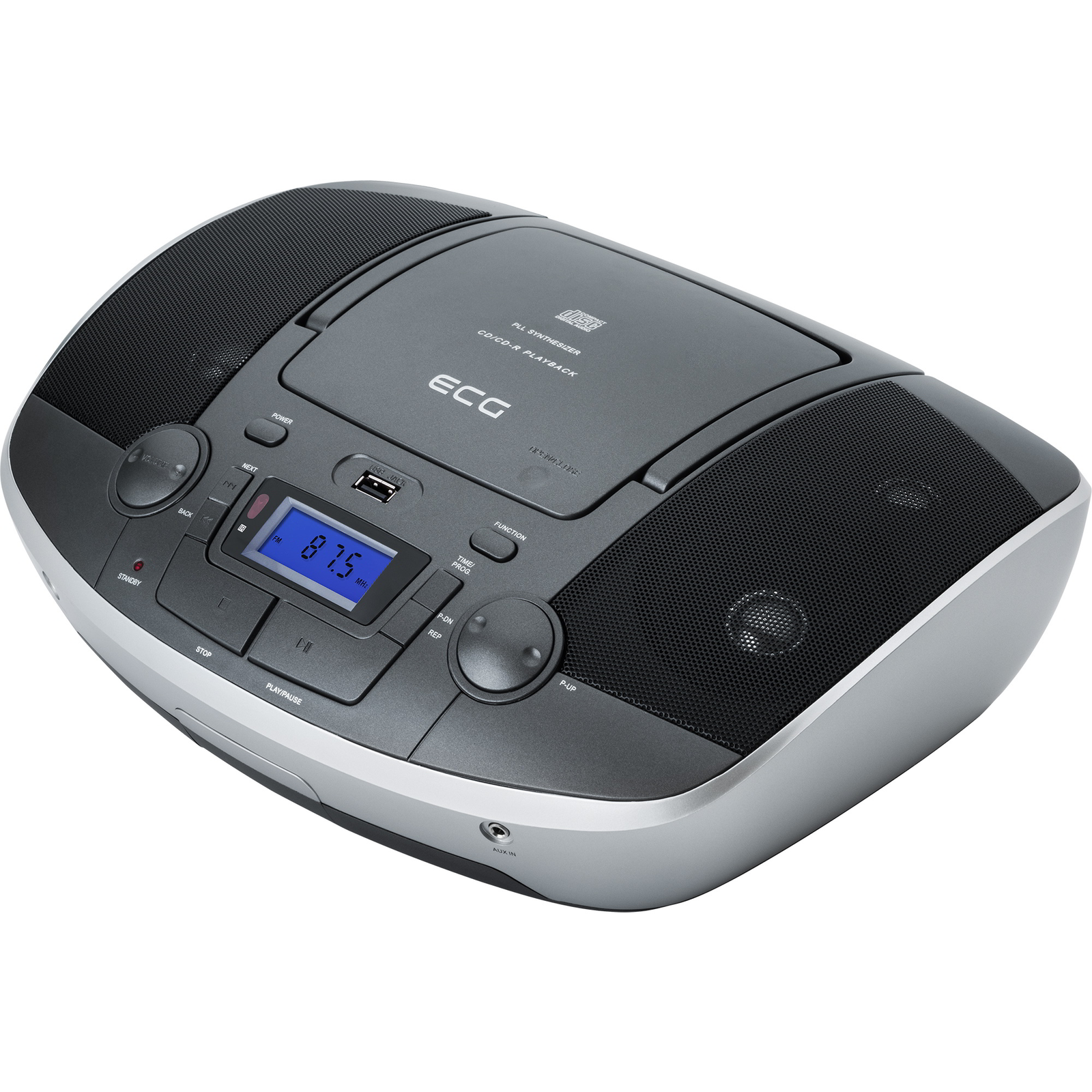 ECG CDR 1000 U Hordozható CD Rádió - Titán (CDR-1000)