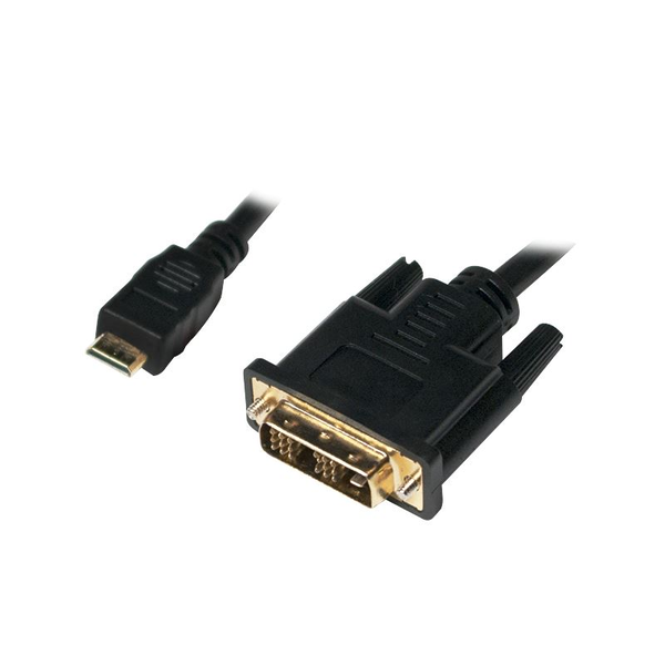 Kábel mini HDMI - DVI-D M/M 1m, čierny