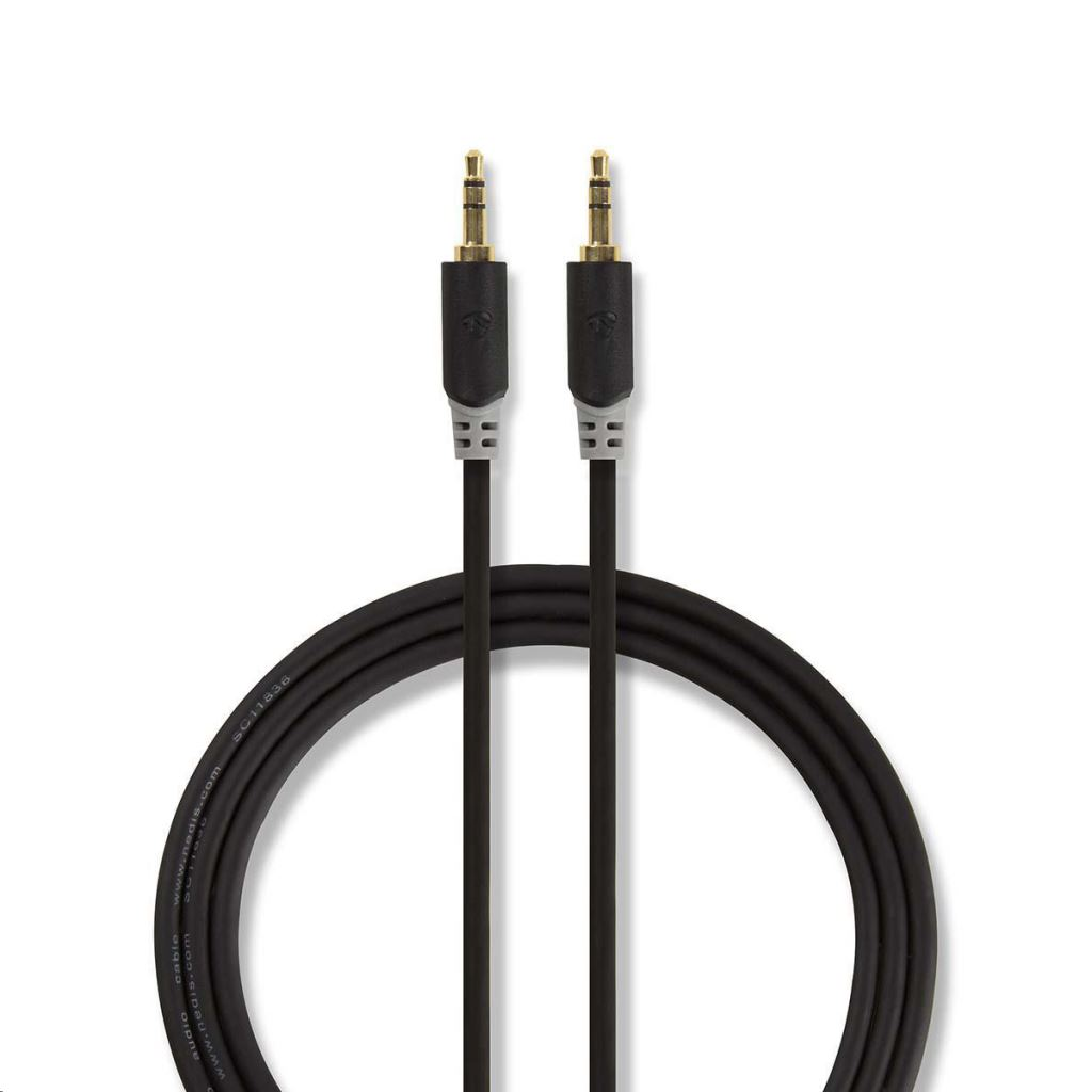 Nedis CABW22000AT100 sztereó audiokábel 3,5 mm-3,5 mm Jack 10 m antracit (CABW22000AT100)