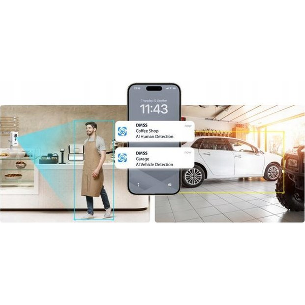 Dahua IPC-C2KP-P-0280B 2.8mm 2MP IP Kompakt kamera - Fehér