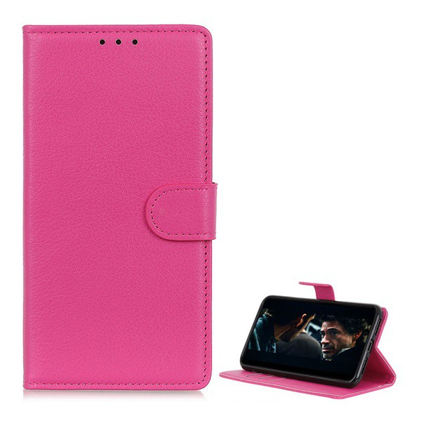 Tok álló, bőr hatású (FLIP, oldalra nyíló, asztali tartó funkció, prémium) RÓZSASZÍN [Honor X10 5G] (5996457993246)