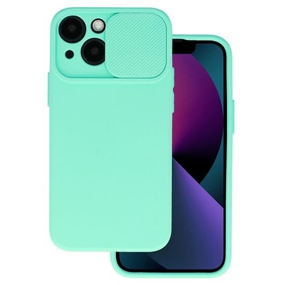 Gigapack Apple iPhone 15 Plus kameravédős szilikon tok matt mentazöld (GP-148126) (GP-148126)