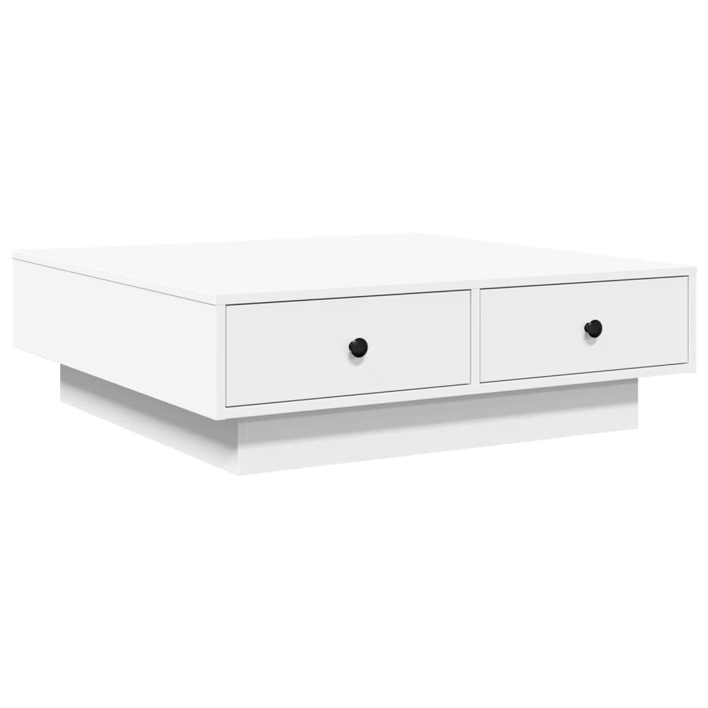 fehér forgácslap dohányzóasztal 90 x 90 x 28 cm (848087)