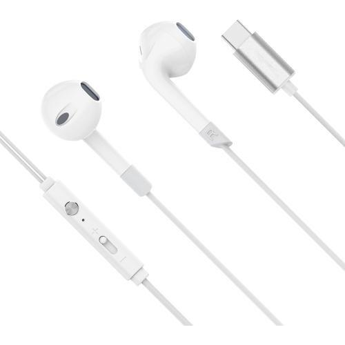 In-ear fejhallgató mikrofonnal USB-C Kruger&Matz C2 fehér (KMPC2-W)