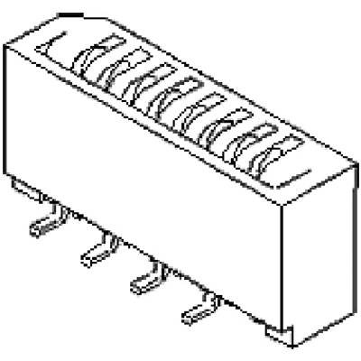 Molex Hüvelysor (standard) Pólusok száma 16 Raszterméret: 1 mm 528081671 1 db Tape on Full reel (528081671)