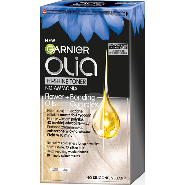 Garnier GARNIER Olia Hi-Shine Toner do włosów blond - Platynowy Blond 1op.