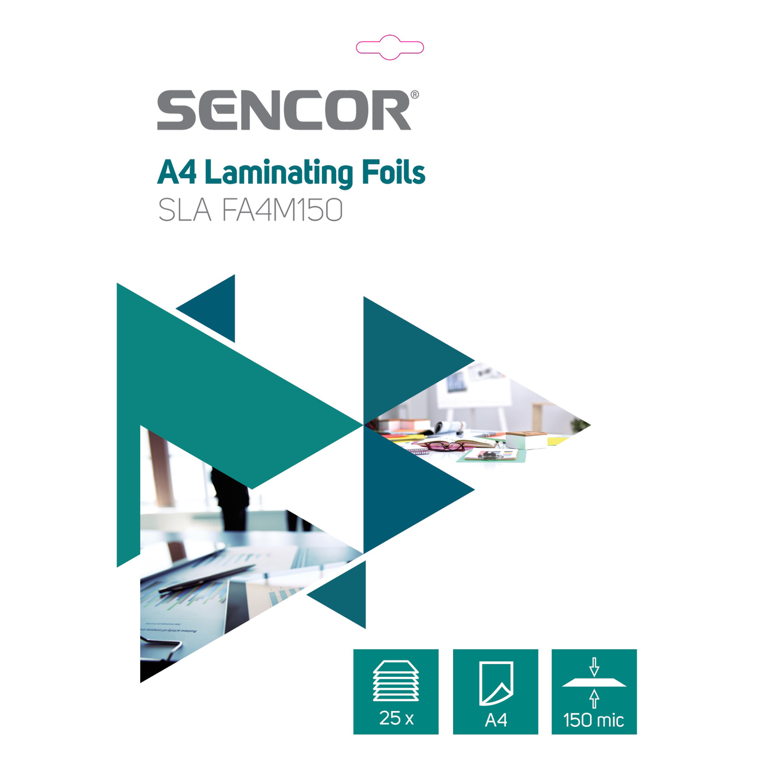 Sencor SLA FA4M150 2x75 mikron A4 fényes lamináló fólia (25 db / csomag) (SLA FA4M150)