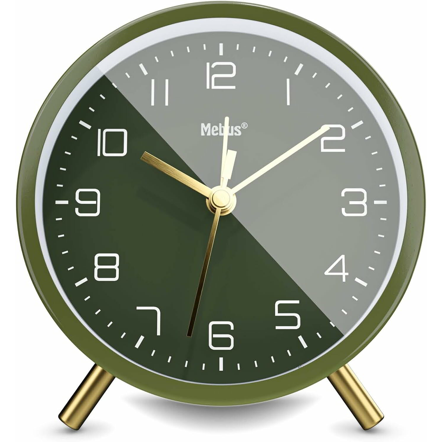 Mebus 56972 Világító számlapos Ébresztőóra - Arany / Zöld (56972)