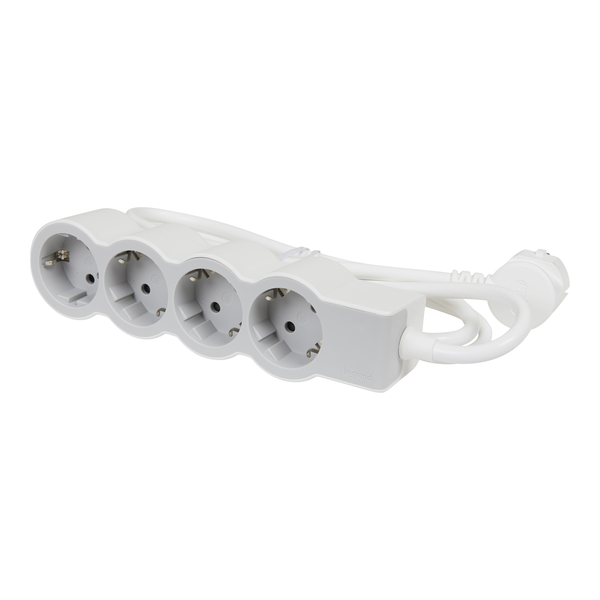 Legrand 694569 prolunghe e multiple 5 m 4 presa(e) AC Interno Grigio, Bianco
