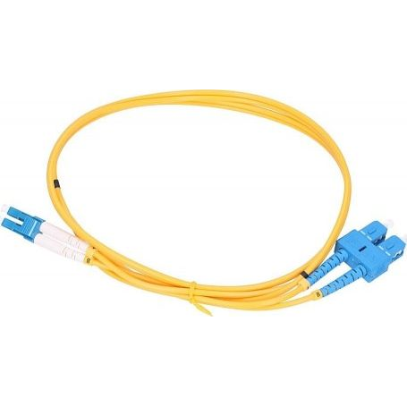 Cablu de retea Extralink, LC/UPC-SC/UPC, Single-Mode, Duplex, 0.5 m, Galben