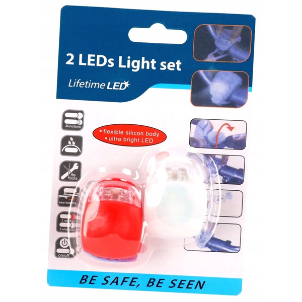 Mega Creative LAMPA ROWEROWA B/O TYL/PRZOD 11X16X3 MC 40/240