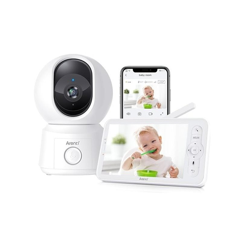 ARENTI 2MP/1080P Wi-Fi Video Baby Monitor Kit with LCD Screen (AInanny B2 kit)