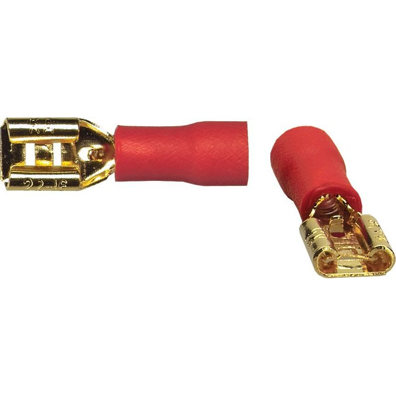 Sinuslive Autó Hifi laposérintkezős dugó 10 részes készlet 1.5 mm² 4.8 mm Aranyozott (FS 4,8-1,5 FLACHSTECKER, 10 STÜCK)