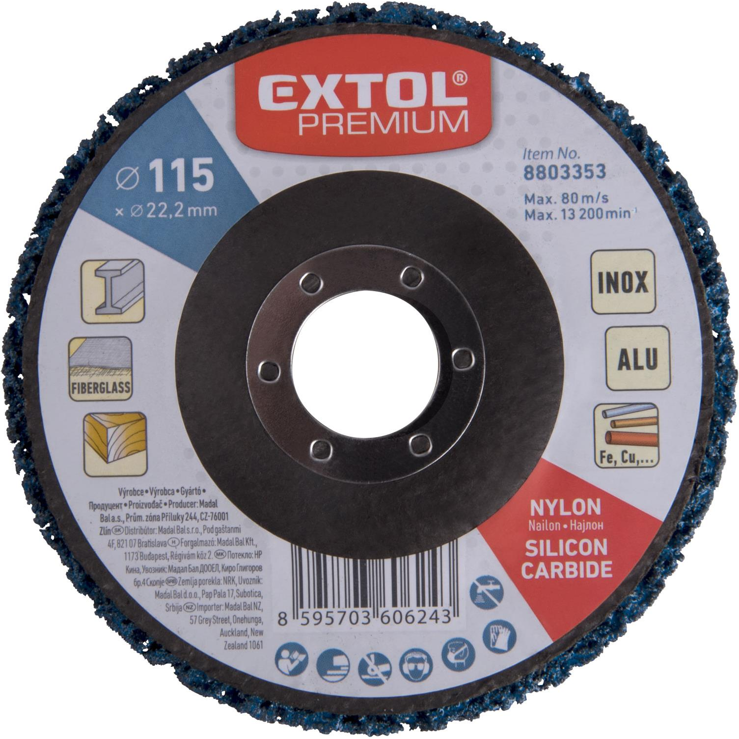 EXTOL PREMIUM 8803353 Nylon csiszolókorong 115mmmx14mm (8803353)