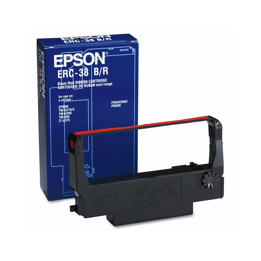 Epson ERC-38BR Festékszalag - Piros/Fekete (ERC-38BR)