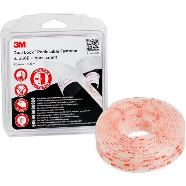 3M SJ3560/IPS klittenband Polypropyleen Transparant 1 stuk(s)