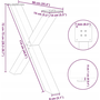 3 db fekete acél étkezőasztal lábak X-alakú 90x(72-73) cm