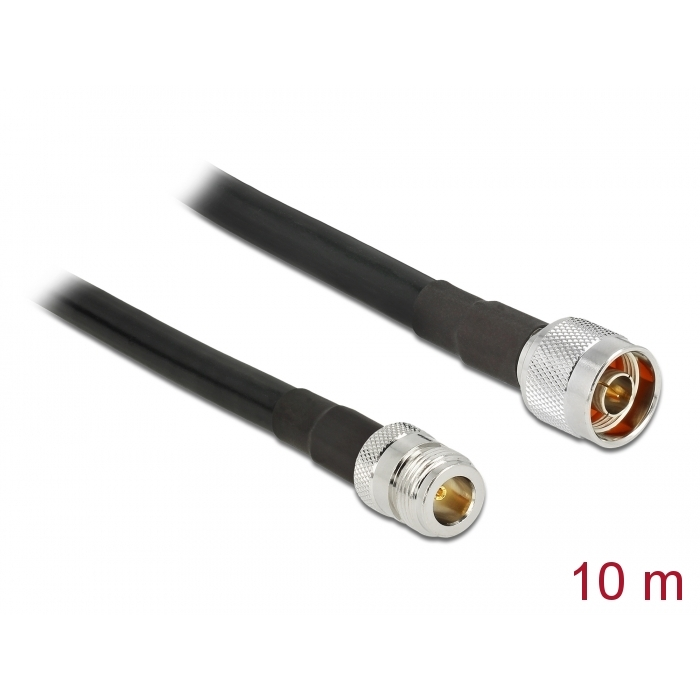 Delock Antennakábel N-dugó > N-hüvely CFD400 LLC400 , 10 m, alacsony veszteség vízhatlan