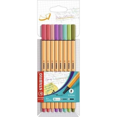 STABILO point 88 fineliner Flerfarvet 8 stk