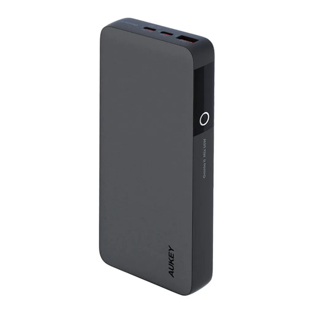AUKEY PB-Y43 Powerbank USB-A + Type-C / 20000mAh 65W - Fekete (PB-Y43)