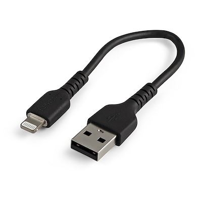 StarTech.com RUSBLTMM15CMB кабел за мобилен телефон Черен 0,15 м USB A Lightning