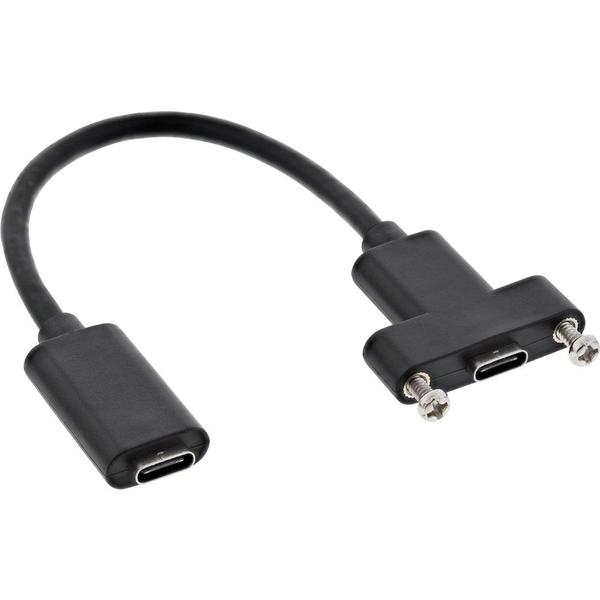 InLine 33441H USB kábel USB 3.2 Gen 2 (3.1 Gen 2) 0,2 M USB C Fekete