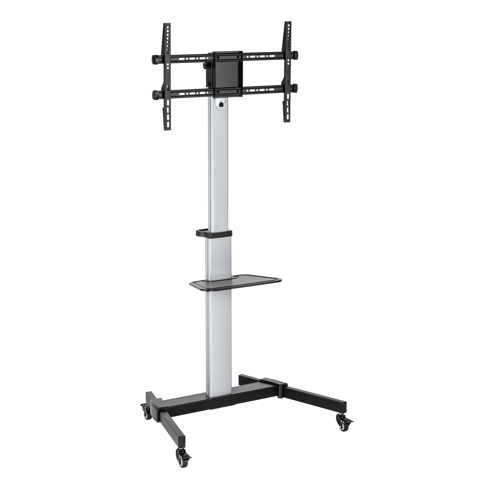 SBOX FS-444 37"-86" TV mobil állvány - Fekete/Ezüst (FS-444)